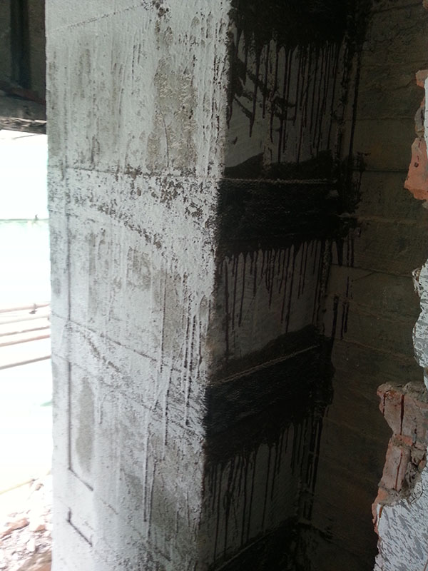 建筑結(jié)構(gòu)加固柱加固施工現(xiàn)場(chǎng)圖